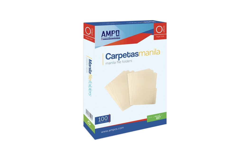Ampo Folder Tamaño Oficio Crema C/100