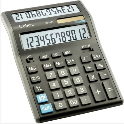 [Calculadora CA-291] Celica Calculadora 12 Dígitos Doble Pantalla CA-291