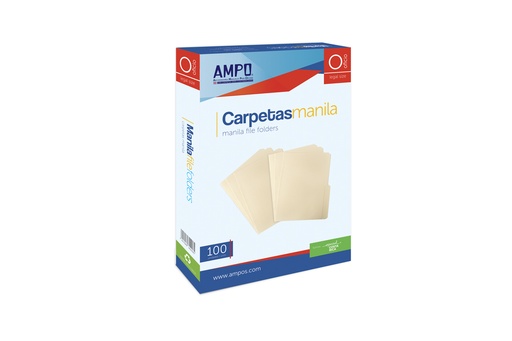 [Paq. Folder Oficio] Ampo Folder Tamaño Oficio Crema C/100