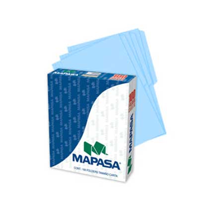 [Paq. Folder Azul] Mapasa Folder Tamaño Carta Azul C/100