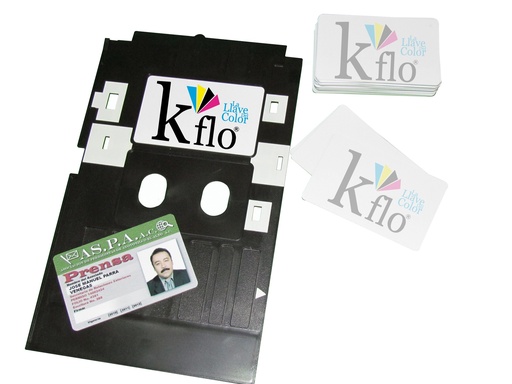 [KFLO-KIT-BA-PVCI-230TI] Kflo® Bandeja Impresión De Tarjetas PVC Para Epson *Incluye 230 Tarjetas En Blanco*
