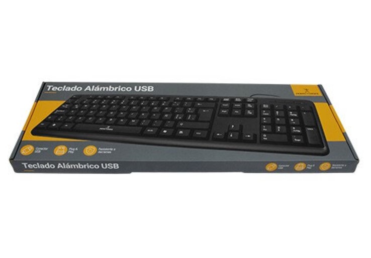 Perfect Choice Teclado Básico Alámbrico USB Color Negro kflo®