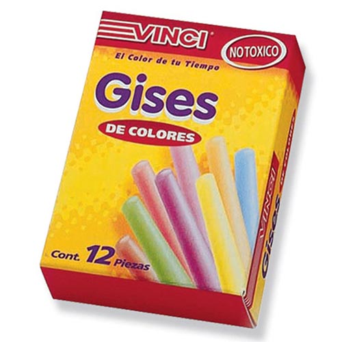 [Gis Colores C/12 Vinci] Vinci Gises De Colores C/12