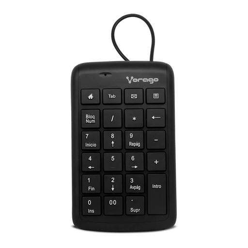 [KB-105] Vorago Teclado Numérico KB-105 Alámbrico USB Color Negro